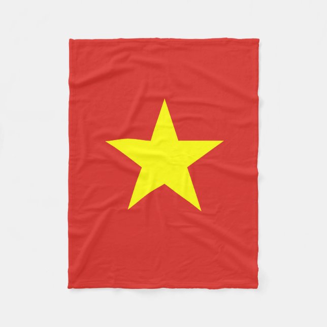 Cobertor De Velo Estrela vietnamita com bandeira do Vietname (Frente)
