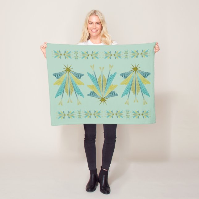 Cobertor De Velo Estrelas de Fada Pequena Flórida de Pistachio (In Situ)