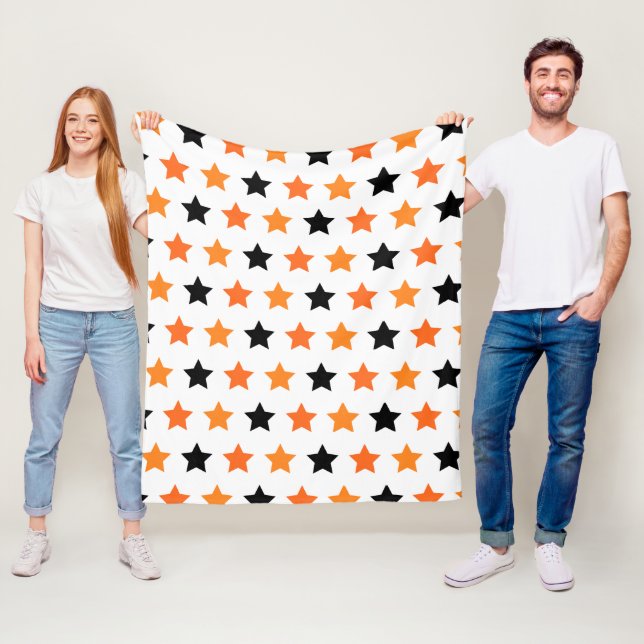 Cobertor De Velo Estrelas de Halloween Fleece Blanket (In Situ)