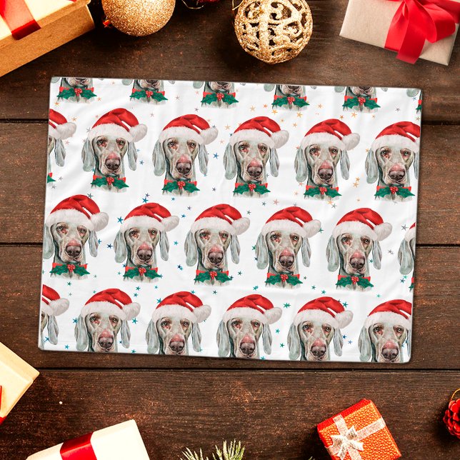 Cobertor De Velo Estrelas de Natal da Raça Canina Weimaraner (Criador carregado)