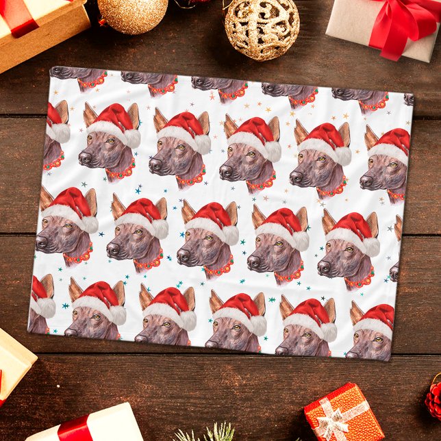 Cobertor De Velo Estrelas de Natal da Raça de Cão Sem Pelo Mexicano (Criador carregado)