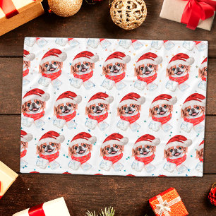 Cobertor De Velo Estrelas de Natal do Cachorro Japonês