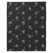 estrelas simples, simples, brancas e pretas, monog