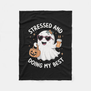 Cobertor De Velo Estressado E Fazendo Meu Fantasma Engraçado Hallow