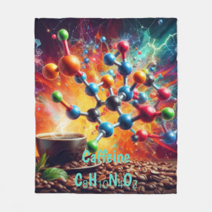 Cobertor De Velo Estrutura de Cafeína Molecular - Café de Arte Cien