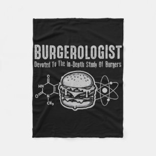 Cobertor De Velo Estudo Burgerologista De Churrasco Engraçado Para