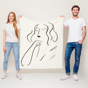Cobertor De Velo Estudo Simples - Esquema de uma Mulher