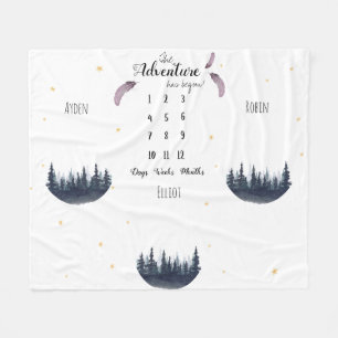 Cobertor De Velo Etapa tripla de aventura de Aquarela Personalizada