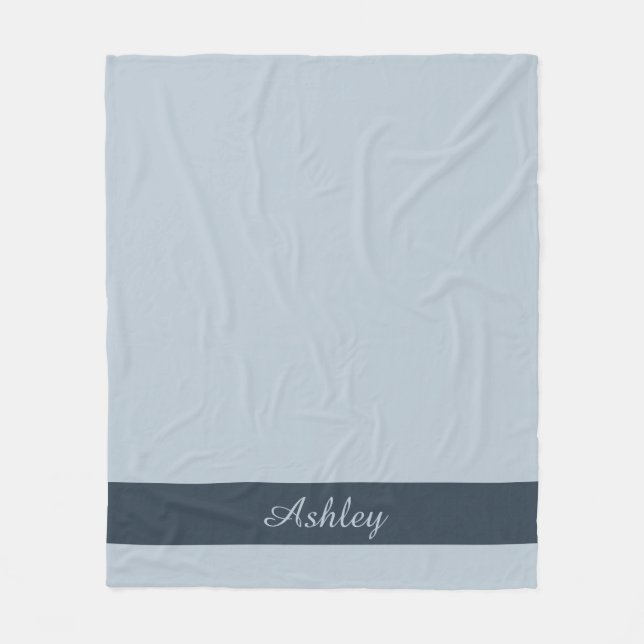 Cobertor De Velo Eterno — Azul Mist Name Fleece Blanket (Frente)