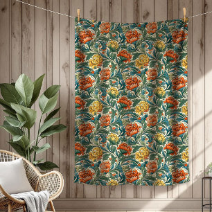 Cobertor De Velo Eterno Chic Floral Tapeçaria Morris Ornamentado