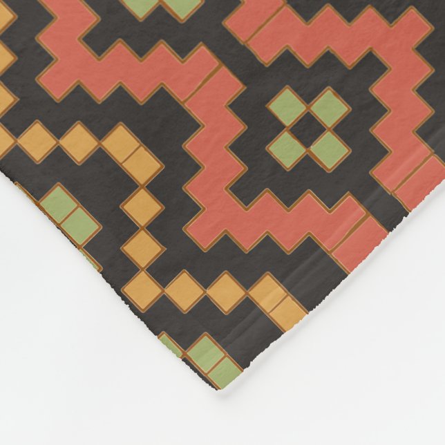 Cobertor De Velo Etnia Red Black Green Tribal Egípcia (Quina)