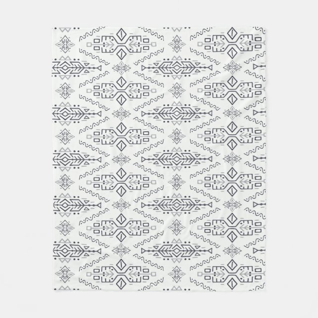Cobertor De Velo Étnica Boho: Trendy-Drawn Manuscrito. (Frente)