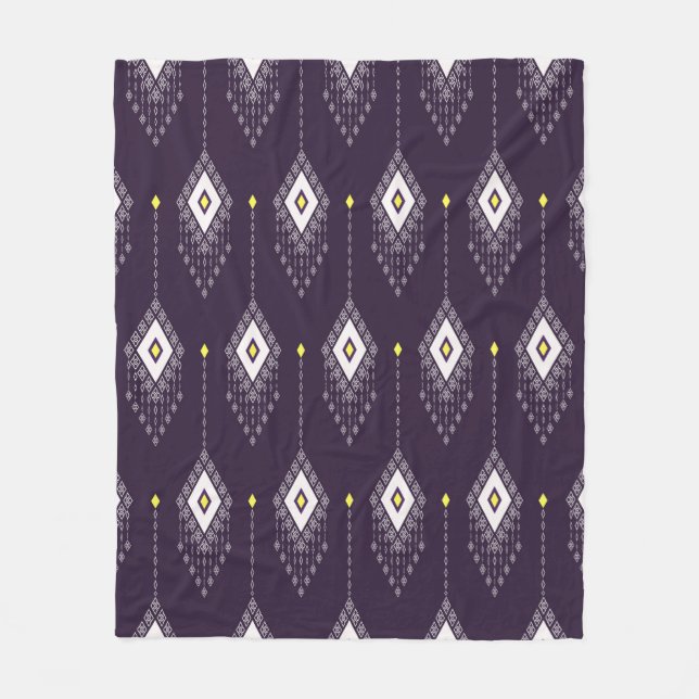Cobertor De Velo Étnica com formato geométrico rhombus sem soldadur (Frente)