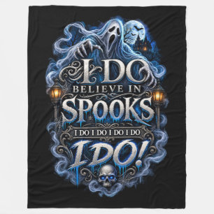 Cobertor De Velo Eu Acredito em Espíritos Halloween