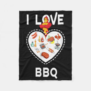 Cobertor De Velo Eu Adoro Churrasco Engraçado Para Amantes De Churr