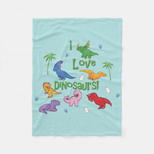 Cobertor De Velo Eu Adoro Dinossauros! (Fofo)