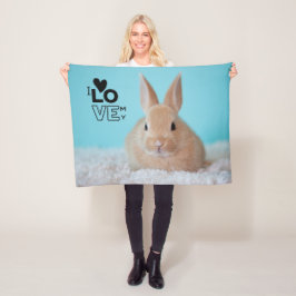 Cobertor De Velo Eu adoro o meu presente de fotos coelhinhas para d