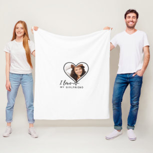 Cobertor De Velo Eu adoro o meu presente de fotos de NAMORADA perso