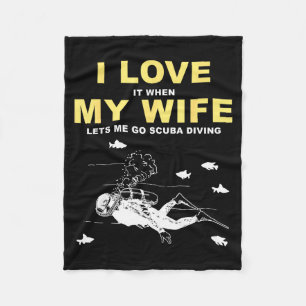 Cobertor De Velo Eu Adoro Quando Minha Esposa Me Deixa Ir Diving Fu