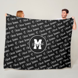 Cobertor De Velo Eu adoro texto tênis preto branco QUALQUER cor