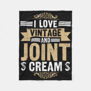 Cobertor De Velo Eu Adoro Vintage Joint Cream Funny Mais velho Apos