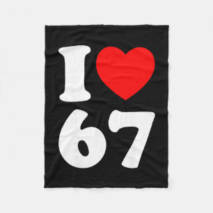 Cobertor De Velo Eu Amo 67 Engraçado Eu Amo 67 Aniversário Para Hom