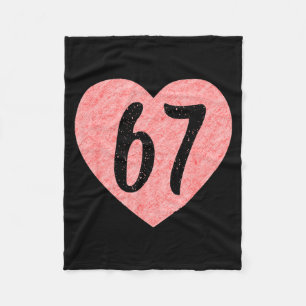 Cobertor De Velo Eu Amo 67 Engraçado Eu Amo 67 Aniversário Para Hom