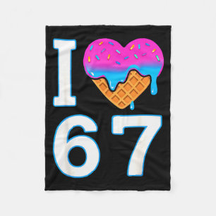 Cobertor De Velo Eu Amo 67 Meme Coração 6 7 Coisas de Merchandise S