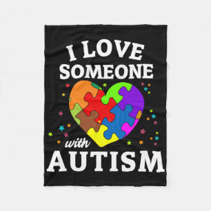 Cobertor De Velo Eu Amo Alguém Com Autismo 