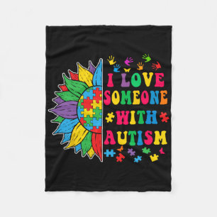 Cobertor De Velo Eu Amo Alguém Com Autismo Autismo Girassol Bonito