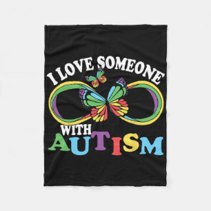 Cobertor De Velo Eu Amo Alguém Com Autismo Sensibilização Borboleta