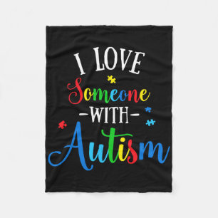 Cobertor De Velo Eu Amo Alguém Com Autismo Sensibilização Homens Mu