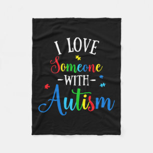 Cobertor De Velo Eu Amo Alguém Com Autismo Sensibilização Homens Mu