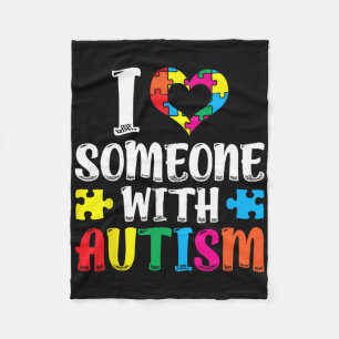 Cobertor De Velo Eu Amo Alguém Com Autista Autista Autista Autistas