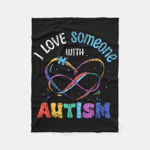 Cobertor De Velo Eu Amo Alguém Com Autistas Apoiam Autistas