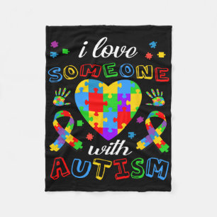 Cobertor De Velo Eu Amo Alguém Com Conscientização Sobre Autismo Ho