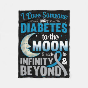 Cobertor De Velo Eu Amo Alguém Com Diabetes À Lua E Byck