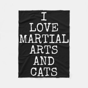 Cobertor De Velo Eu Amo Artes Marciais E Gatos Fofos Gatinhos Felin