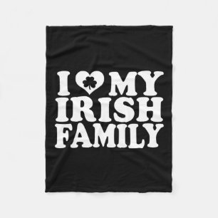 Cobertor De Velo Eu Amo Coração Meu Dia de São Patrício Da Família 