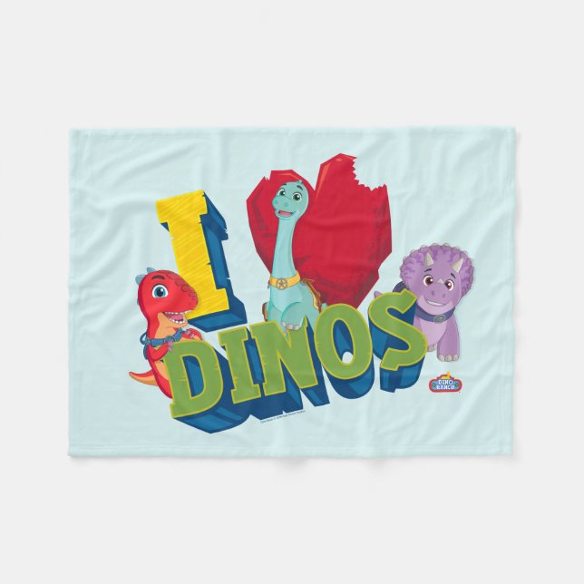 Cobertor De Velo Eu Amo Dinos | Dino Ranch (Frente (Horizontal))
