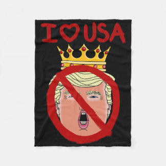 Cobertor De Velo Eu Amo EUA Anti Trump 2024