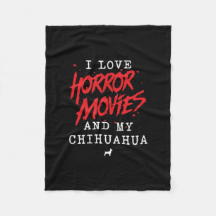 Cobertor De Velo Eu Amo Filmes De Horror E Meu Dono De Cachorro Chi