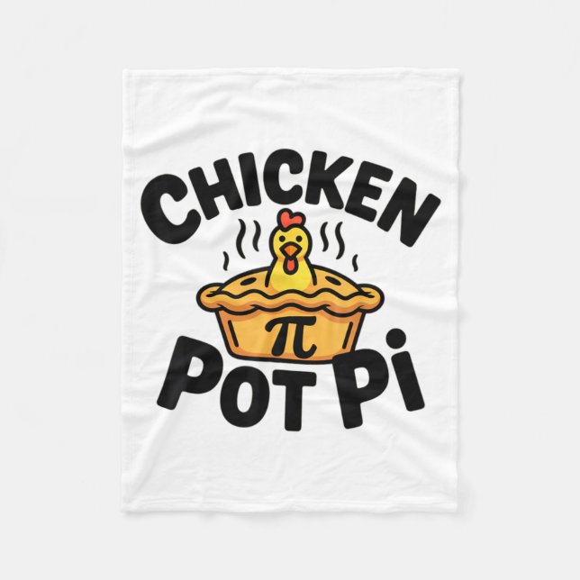 Cobertor De Velo Eu Amo Frango Pot Pi Piada de Comida Matemática (Frente)