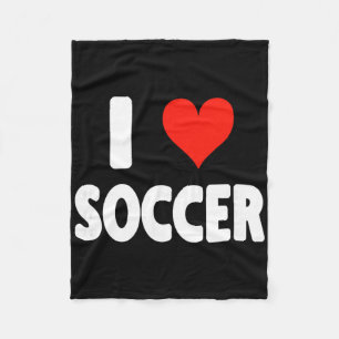Cobertor De Velo Eu Amo Futebol Coração Futebol Campo de Futebol Go