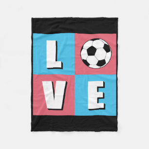 Cobertor De Velo Eu Amo Futebol Futebol Para Jogadores Treinadores