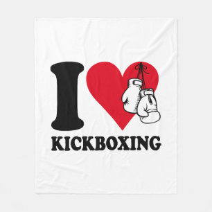 Cobertor De Velo Eu amo kickboxing