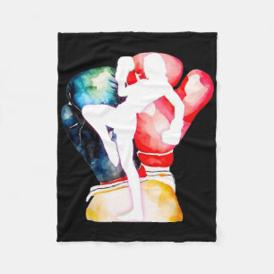 Cobertor De Velo Eu Amo Kickboxing É Kickboxing Garota É Mulher Chu