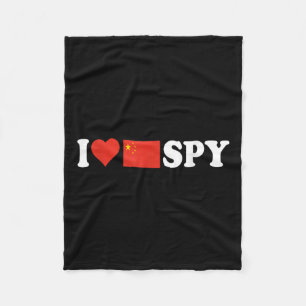 Cobertor De Velo Eu Amo Meu Espião Chinês, Eu Coração Espião Chinês