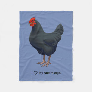 Cobertor De Velo Eu Amo Meu Frango Australorp