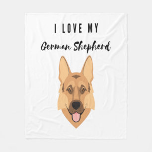 Cobertor De Velo Eu Amo Meu German shepherd